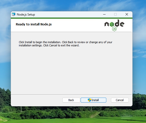 Ready to install Node.js