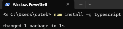 npm install -g typescript