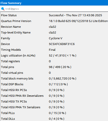 cla32 Flow Summary