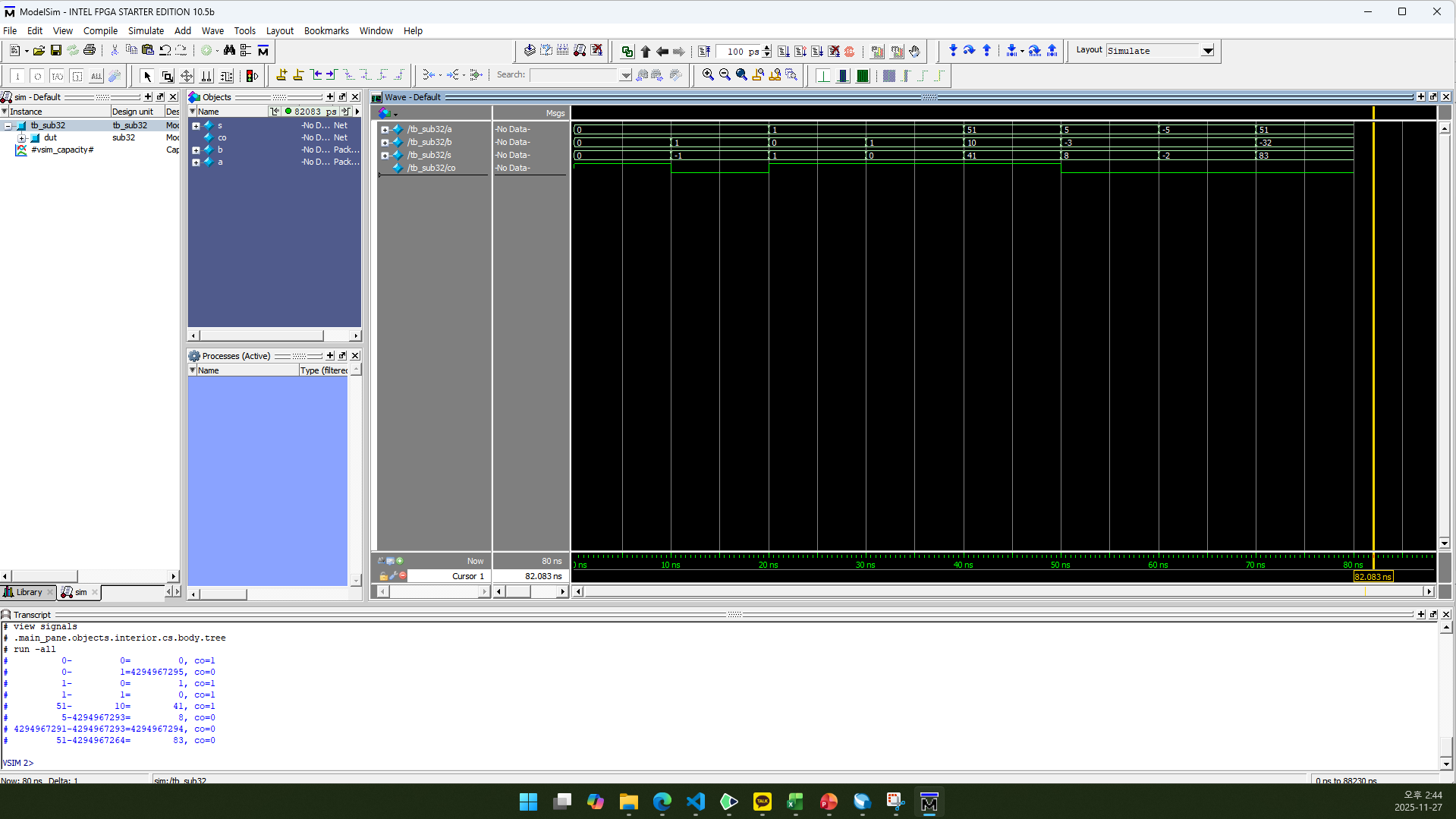 sub32 RTL Simulation