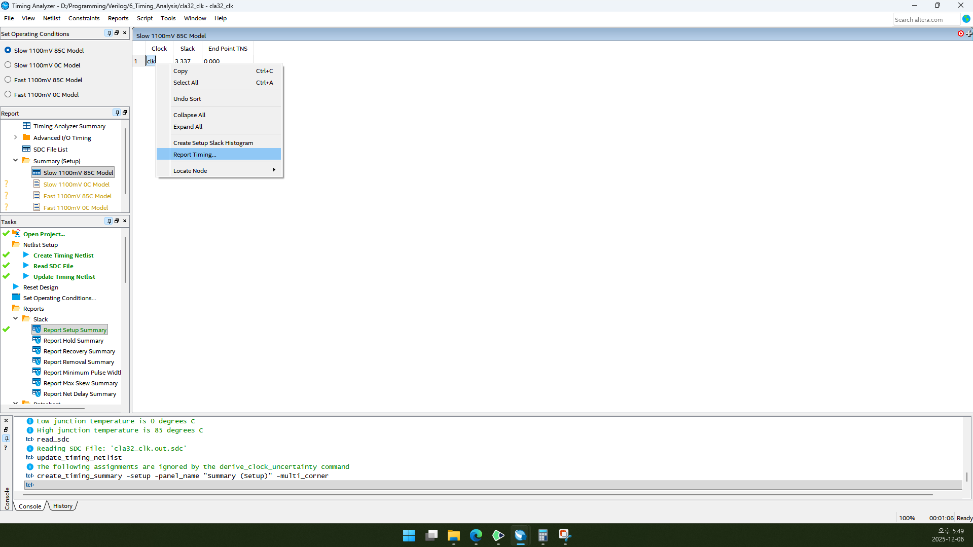 Slow 1100mV 85C Model