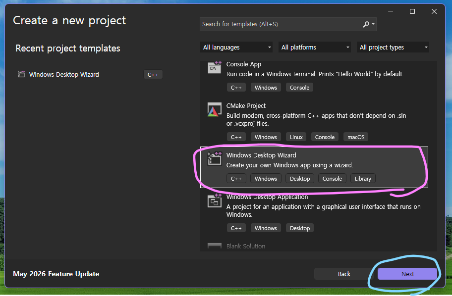 Create a new project