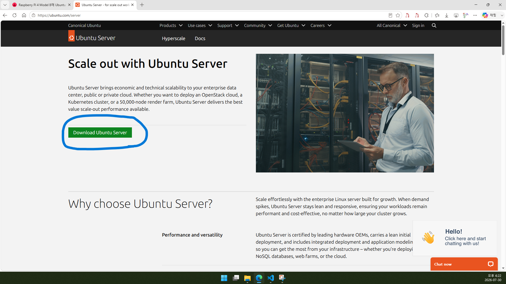 Ubuntu Server for Scale out with Ubuntu Server