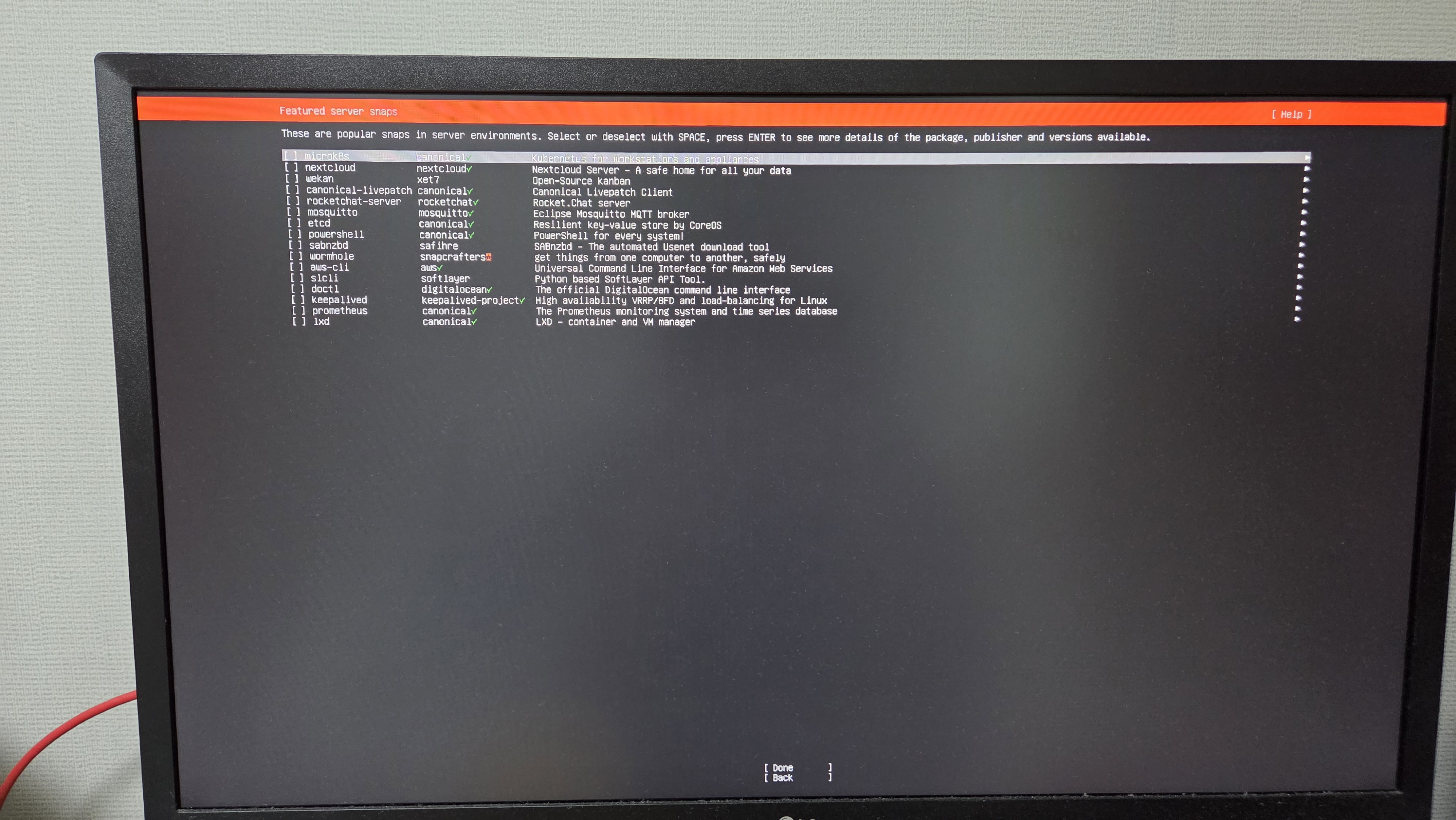 Featured server snaps