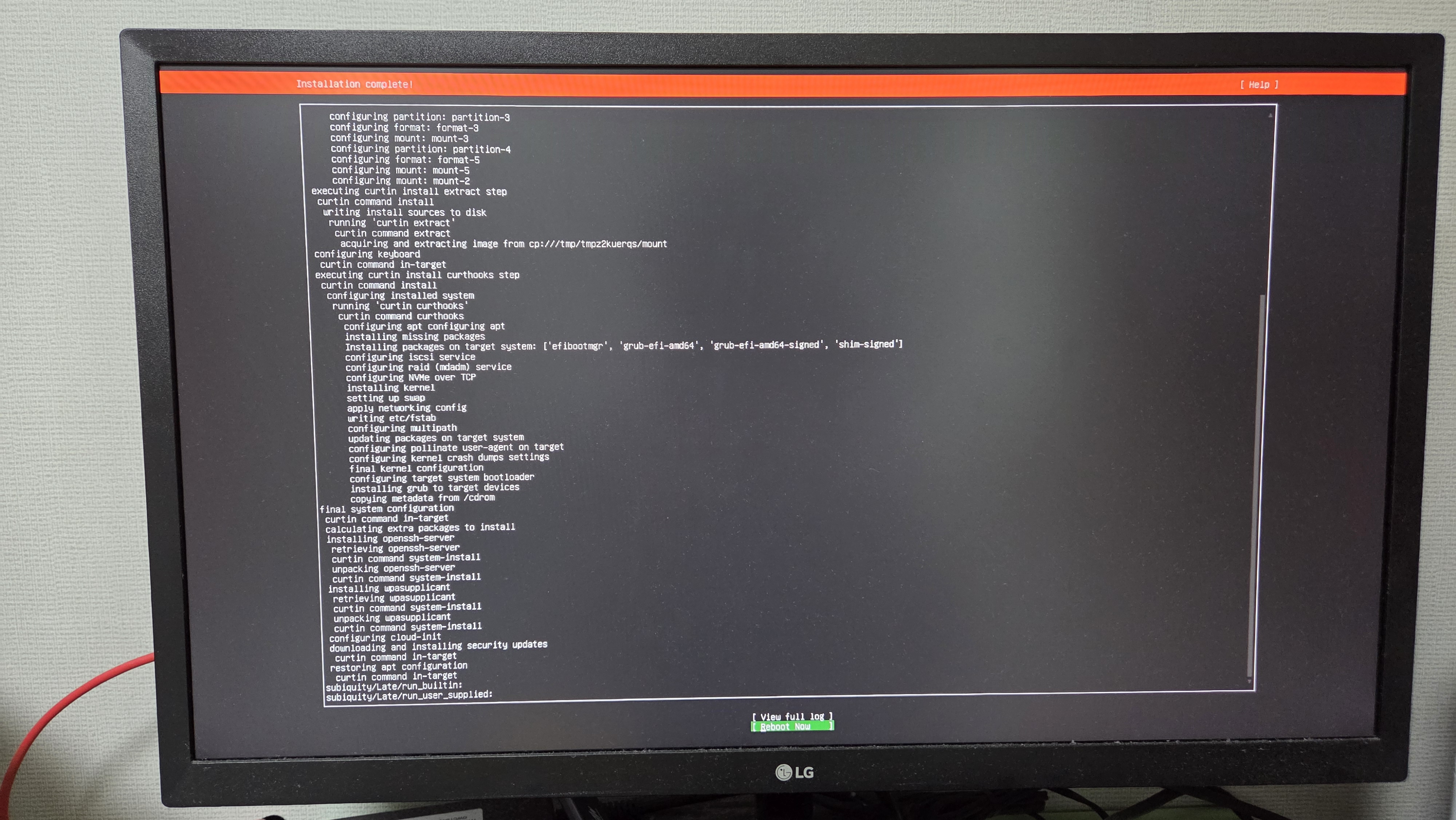 Installing complete