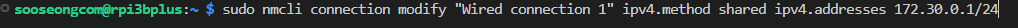 sudo nmcli con modify