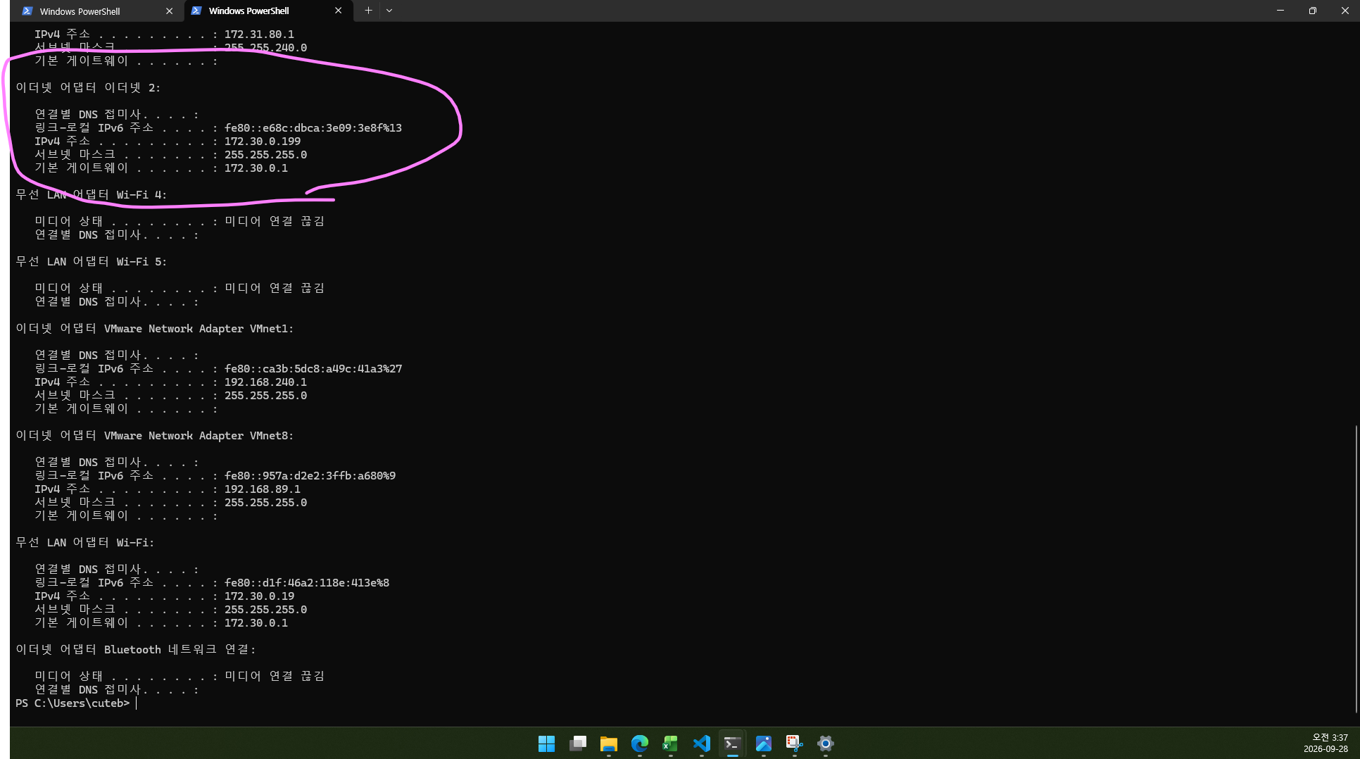 ipconfig